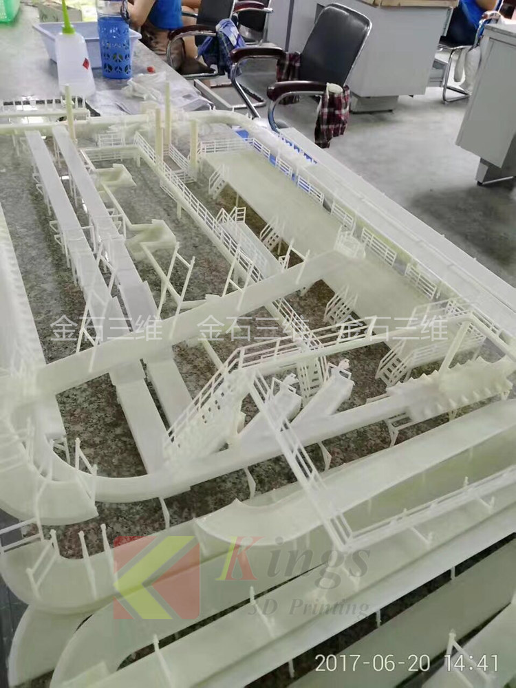 金石工业3D打印机制作的金峰集团工厂沙盘建筑模型