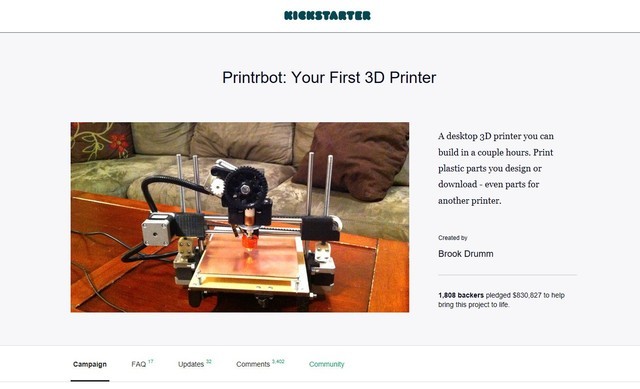 美国桌面3D打印机公司printrbot倒闭的原因何在
